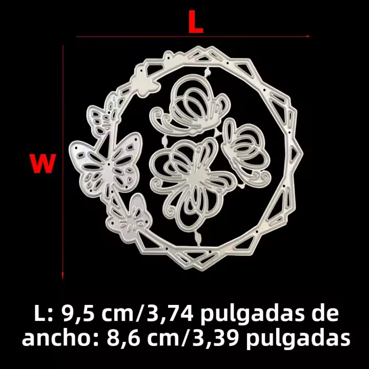 1PC Marco De Encaje De Mariposa En Metal Para Cortado DIY Scrapbooking Álbum De Fotos Creación De Tarjetas Y Manualidades - 1