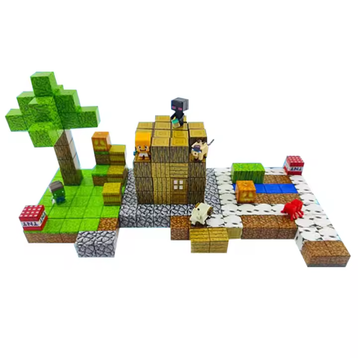 Bloques De Construcción Magnéticos Set De Mundo Del Carbón Juguetes STEM Montessori Para Niños Regalo De Navidad - 1