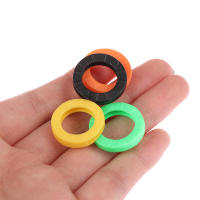 32PCS Anillos De Llaves Elásticos De Goma Suave Etiquetas De Cabezas Capuchones Marcadores ID Mixtos Aleatorios Para Hombres Y Mujeres - details 6