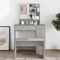 vidaXL Tocador con espejo 86,5x35x136 cm en color Blanco/Roble Sonoma/Marrón roble y más | decorativo de pared para baño dormitorio recibidor moderno - details 7