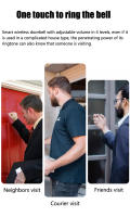 Bocina De Puerta Inalámbrica Smart Welcome Para Hogar Con Anillo Kinetic Y 32 Melodías Sonoras Exterior Inteligente Bocina De Puerta - details 2