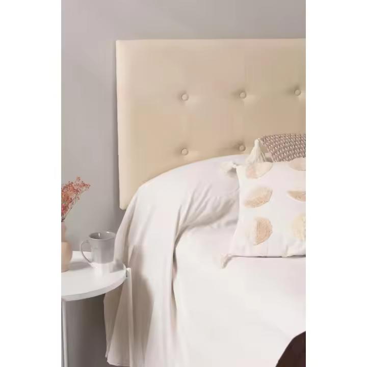 Cabecero Buttons Polipiel para camas de 160 y 150 cm - Beige - 1