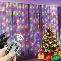 Cadena De Luces De Hierro Cobre Con Control Remoto Y USB Para Decoración De Fiesta Boda Navidad 1PC 100/200/300 LED 3*1-3*3M Blanco/Multi/Lámpara Caliente - details 8