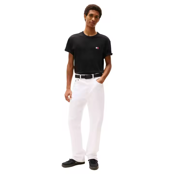 Camiseta de Manga Corta Tommy Hilfiger Badge para hombre en color negro - 1
