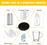 Calentador de tazas de café USB para escritorio, tazas de té, café, leche, posavasos, calentador de bebidas eléctrico inteligente, taza para bebidas con pantalla retroiluminada LED para el hogar, oficina, placa calefactora USB - details 2