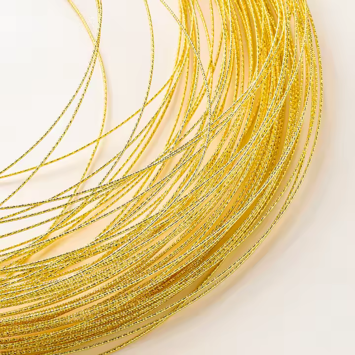 Hilo De Cobre Para Joyería 2M 14K/18K Gold Color Plated Brass Para Embossing DIY Material De Joyería Hecho a Mano - 1