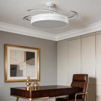 Ventilador de Techo Retráctil con Luz LED  72W CCT Regulable, Motor DC Silencioso de 6 Velocidades, Control Remoto, Ø1070mm – Ventilador de Techo Moderno para Salón, Dormitorio, Oficina ostark-LEDUNI - details 5