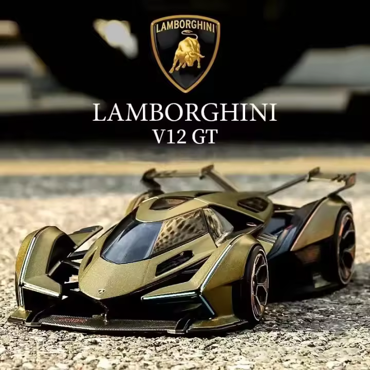 Modelo De Coche Deportivo Lamborghini V12 GT De Aleación De Metal a Escala 1:22 Con Sonido Y Luz Juguete Para Niños Decoración De Simulación A471 - 1