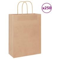 vidaXL Bolsas de papel kraft con asas 250 uds negra 26x12x35 cm en color Negro/Rosa/Amarillo y más - details 3