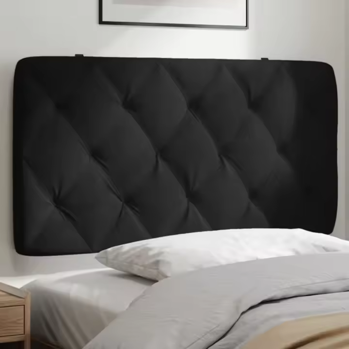 vidaXL Cabecero de cama acolchado terciopelo negro 100 cm - 1