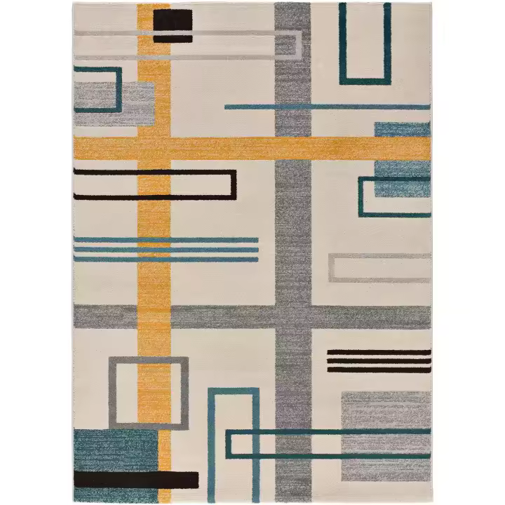 ATTICGO Alfombra de Interior Estilo Geométrico en Multicolor - Debbi 12328 | 80X150, 160X230, 140X200 cm - 1