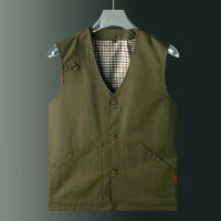 Chaleco De Algodón Grande 8XL Para Hombre Estilo Casual Vestido De Pesca Al Aire Libre Chaqueta De Cintura Alta Para Jóvenes Y Adultos - details 4