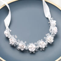 Diadema De Flor De Cristal Para Novia Y Reina Accesorio De Cabello De Boda Joyería De Fiesta Tipo De Bandeja De Vino Para Mujer - details 1