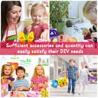 Kit De Costura Para Niños 8 Piezas DIY Con Algodón Y Agujas Seguras Juguete Educativo De Preschool Para Crear Manualidades - details 4
