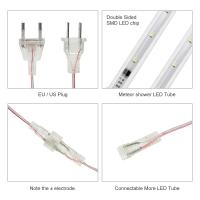 Luces De Cadena LED Para Decoración Navideña Al Aire Libre Impermeables Meteor Showers 8 Tubos 30cm/50cm Con Enchufe EU/US/AU/UK - details 1