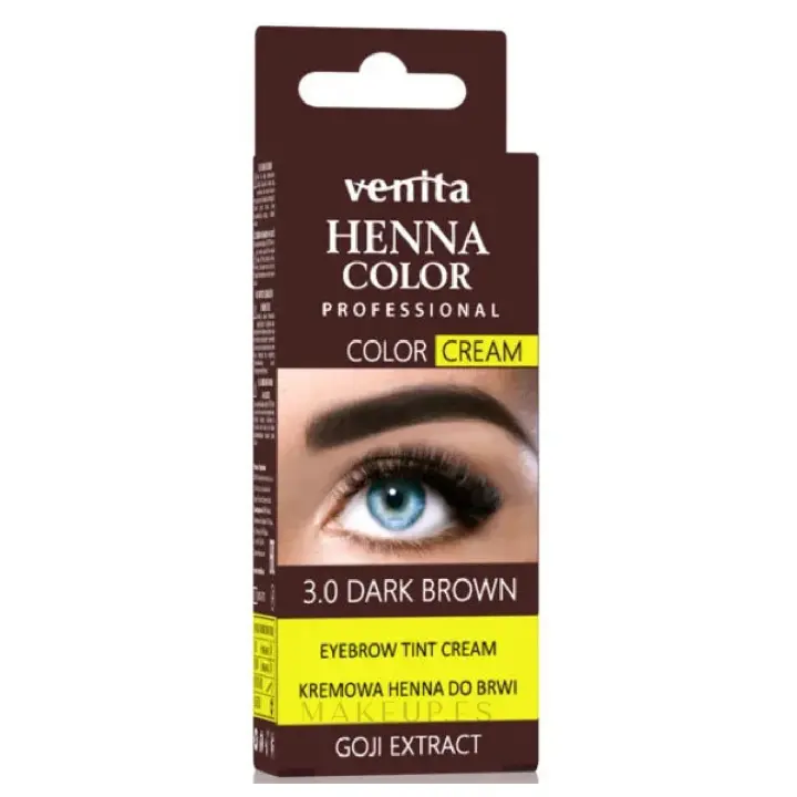 Henna para Cejas en Crema: DARK BROWN Goji Extract - Venita - 1
