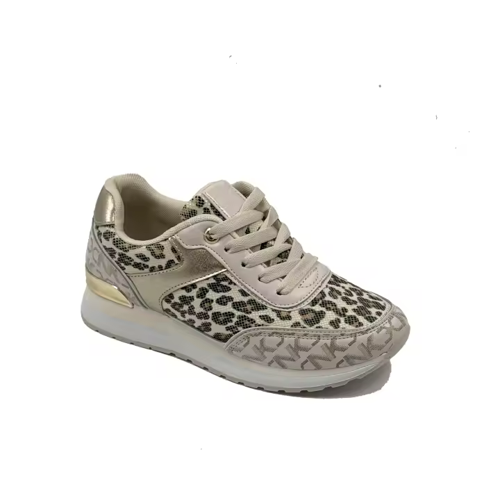 JZ Hermanos Deportivas casuales con estampado de monograma y leopardo para mujer - 1