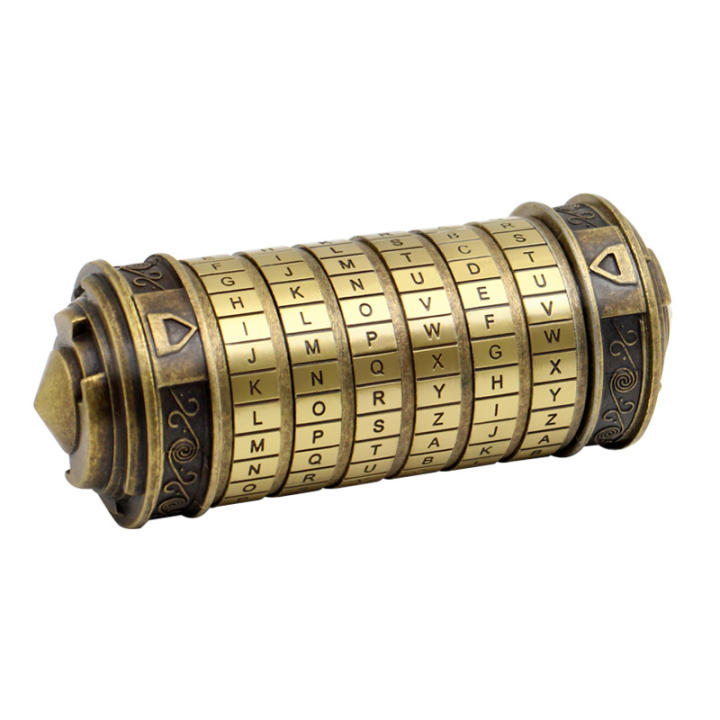 PORCHEDDU Caja de bloqueo alberético de código Da Vinci-cylinder metálico Seguro, Como cerradura de código combinada para Regalos, almacenamiento, Cartas de cumpleaños y San Valentín, representative of romance