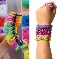 200pcs Bandas Elásticas De Doble Color Para Hacer Pulseras Y Collares DIY Regalo Para Niñas Herramienta De Tejido Loom - details 5