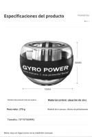 LED Powerball De Gyroscopio Para Muñeca, Entrenador De Fuerza De Músculos De Mano Y Brazo, Ejercicio De Resistencia Self-Starting - details 6