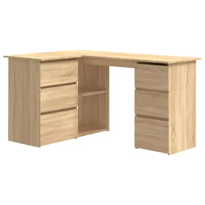 VidaXL Escritorio esquinero Cum Laude 4 cajones + 2 puertas 76x145x100 cm - 1