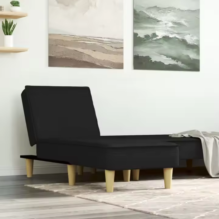 vidaXL Sofá diván de tela en color Gris claro/Negro/Gris oscuro - 1