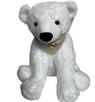 Novedad! Real Madrid C.F. Oso Polar Blanco con pañuelo escudo Real Madrid 30 cms ,Original, Producto oficial - details 1