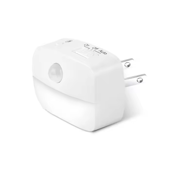 Luz Nocturna LED Mini Con Sensor De Movimiento PIR Para Dormitorio Baño Pasillo Armario Enchufe Europeo Y Estadounidense Incluida Luz Nocturna Rectangular Para El Hogar - 1