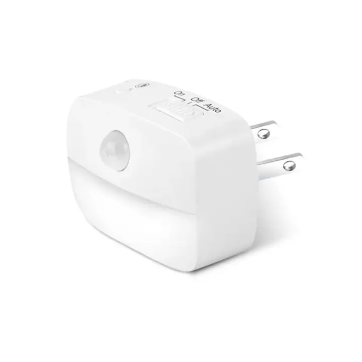 Luz Nocturna LED Mini Con Sensor De Movimiento PIR Para Dormitorio Baño Pasillo Armario Enchufe Europeo Y Estadounidense Incluida Luz Nocturna Rectangular Para El Hogar - 1