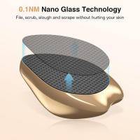 Lima de pie de vidrio Nano, removedor de callos de piel dura, herramienta de pedicura para el cuidado de la belleza del pie, dorado - details 0