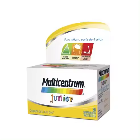MULTICENTRUM JUNIOR 30 COMPRIMIDOS MASTICABLES - 1