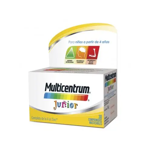 MULTICENTRUM JUNIOR 30 COMPRIMIDOS MASTICABLES - 1