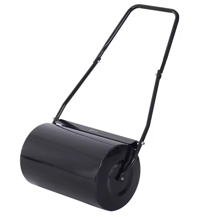 DURHAND Rodillo de Césped de Jardín Acero 38L Llena de Agua o Arena Medida de Rodillo Φ50x32cm Asa Desmontable - 1