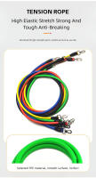 11pcs Bandas De Resistencia Para Ejercicio Elásticas Equipamiento De Fitness Portátil Con Correa De Tobillo Expansor De Pecho - details 1