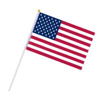 Bandeja De Bandera Estadounidense Miniatura 50pcs 14x21cm Con Palo De 30cm Bandera De Estados Unidos Para Mano En Stock - details 4
