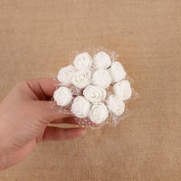 144pcs Encimera De Rosa De Encaje De 2cm PE Para Boda Decoración De Casa Scrapbooking Wreath Regalo De Oso De Peluche Flor Artificial - details 4