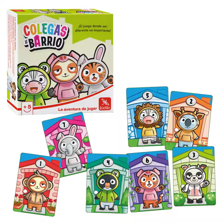 Ludilo - Colegas De Barrio  Juegos De Mesa Niños 5 Años O Más  Juegos Educativos Niños 5 Años O Más   Juego De Cartas para Niños  Juegos Infantiles Familiares - 1
