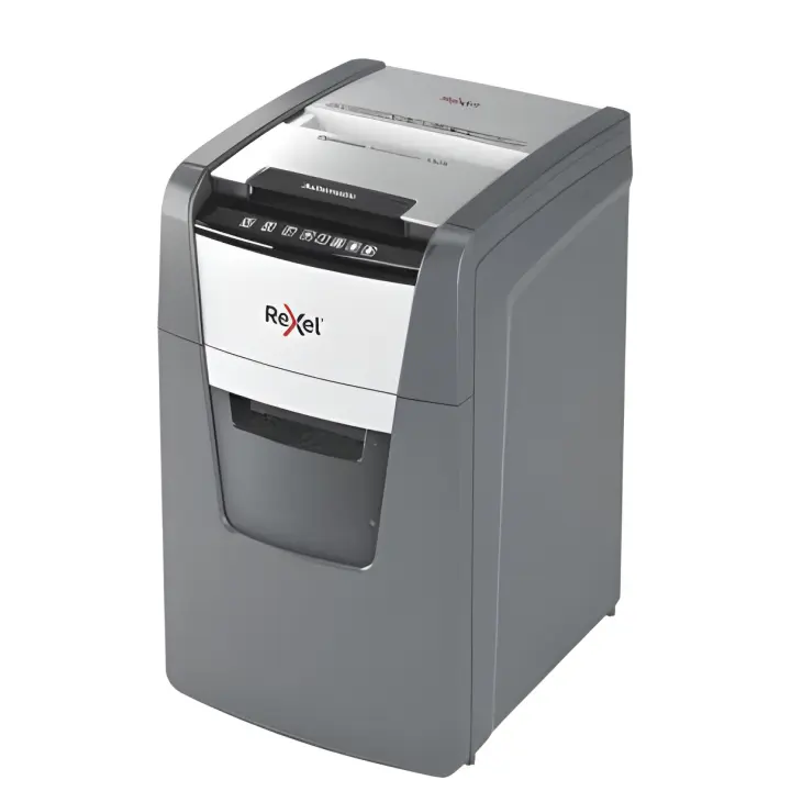 Rexel Optimum Destructora de Papel Automática - Corte en Partículas P4 - 130 Hojas - Papelera Extraíble 44L - 1
