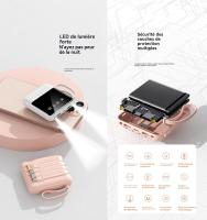 Viene con A Contador de Energía de 4 cables, 20000mAh, Gran capacidad de carga rápida, Carga Flash, ultradelgado - details 1