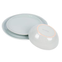 Cofan Vajilla de cerámica verde | Set de 12 piezas | Diseño irregular | Apta para lavavajillas y microondas - details 3