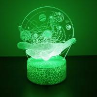 Lámpara Nocturna LED 3D Ilusión Sistema Solar Nueve Planetas Lava Cambio De Color Regalo Para Niños Decoración De Habitación Luz De Mesa - details 1