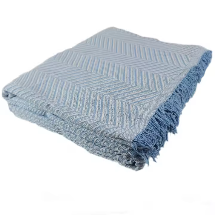 Colcha Multiusos Funda Sofá Foular con Flecos Cubrecama Gran Espiga - 1
