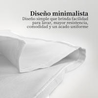 NQT Juego de Sabanas 3 Piezas para Cama de 90/105/135/150/160 - Sábanas Bajera Ajustable + Encimera y Funda de Almohada Color Blanco Beige Azul Rosa Verde - details 2