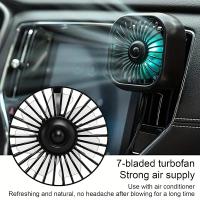 Ventilador de coche powerful y Silencioso para escape de aire with Luz USB - Mini refrigerador múltiple para el interior del coche - details 1