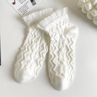 2 Pares De Calcetines Kawaii Para Mujer Lolita Verano Transpirables De Encaje Calcetines Cortos Lindos Regalo Para Niñas - details 1