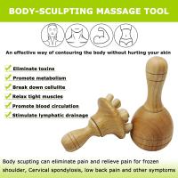 Masajeador De Madera Para Masaje Estático Sueco Con Setas Herramienta De Terapia Para Relajación Muscular Y Drains Límpico Anticelulitis - details 3