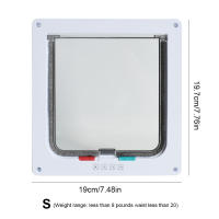 Puerta Para Gatos Con Cerradura De Seguridad En 4 Direcciones ABS Plástico Puerta De Seguridad Para Perros Y Gatos Pequeños Kit De Puerta Para Mascotas - details 10