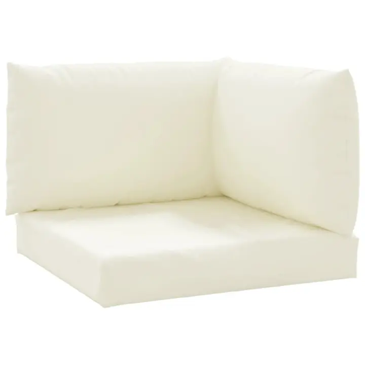 vidaXL Cojines para palets 3 unidades tela Oxford Color Crema,  Beige,  Taupé y mas Cojín Decorativo de Asiento Cojines de muebles de salon - 1