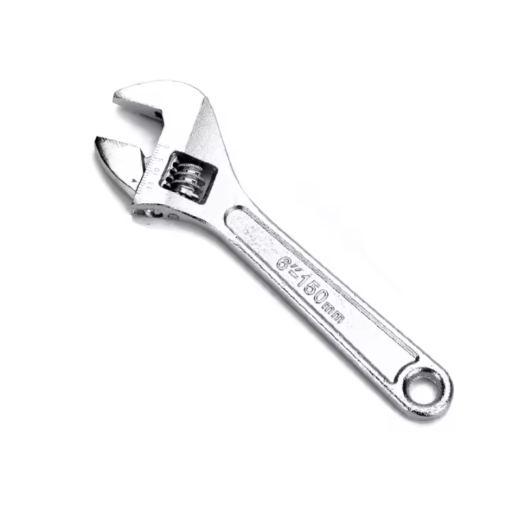 Llave Ajustable De 6 Pulgadas Con Gran Apertura Y Mango Largo Herramienta De Reparación Manual Universal De Acero De Carbono Para Trabajo Mecánico - 1