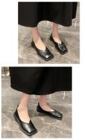 Zapatos De Mujer Mary Jane Retro Cuadrados Plana Minimalista Moda Zapatos Casuales Ligeros Para Primavera Y Otoño - details 3